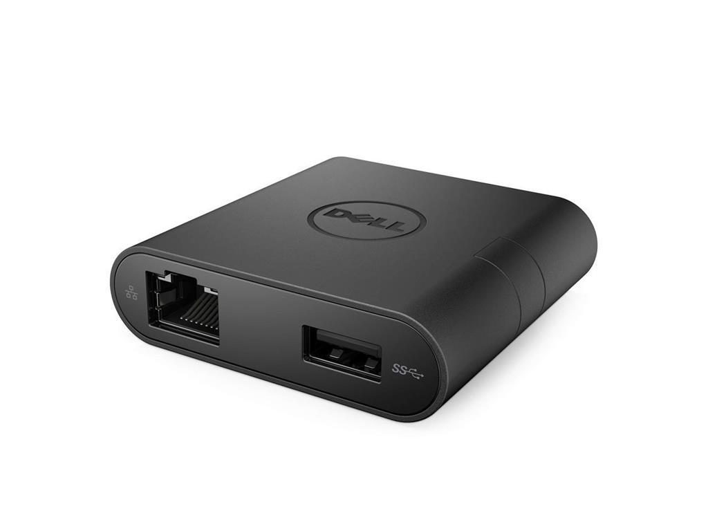 Dell Portable Docking DA200 Adapter-USB-C to HDMI/ VGA/ Ethernet/ USB 3.0 1yr