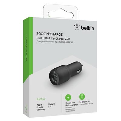 BELKIN Car Charge BOOST?CHARGE™ Dual USB-A Car Charger 24W