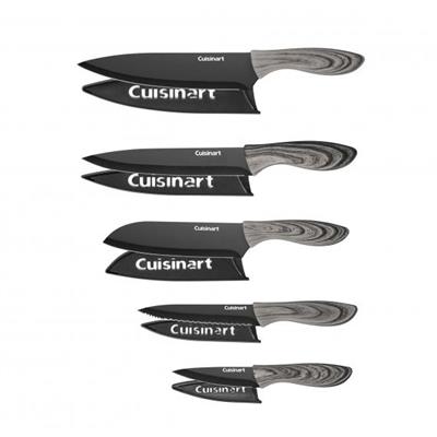 Cuisinart 10pc Ceramic Coated Knife Set - Faux Wood