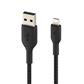 BELKIN Cable BOOST?CHARGE™ Braided Lightning to USB-A 1M- Black