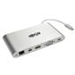 TRIPPLITE USB-C Dual Display 4K HDMI VGA 4K Mini DP Gbe Card Reader 3x USB-A Ports PD Charging Si